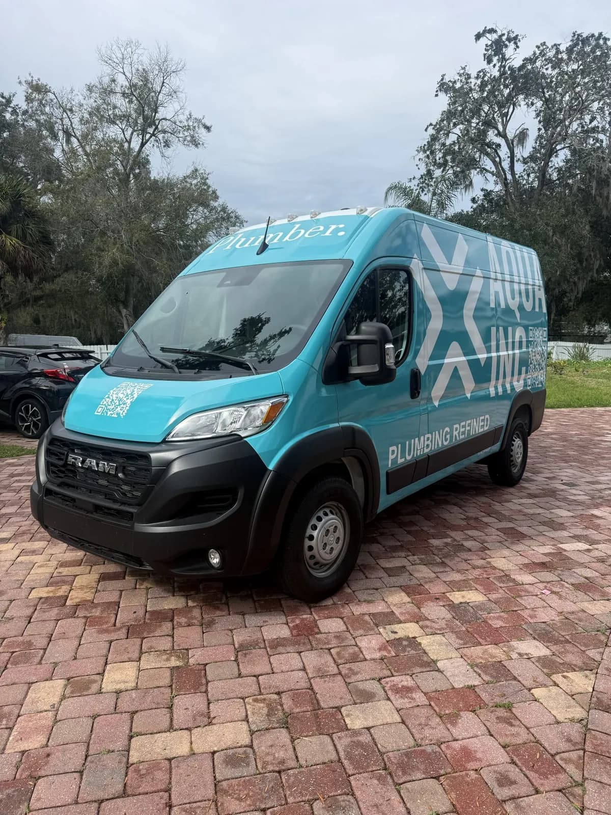 Commercial van with full vinyl wrap