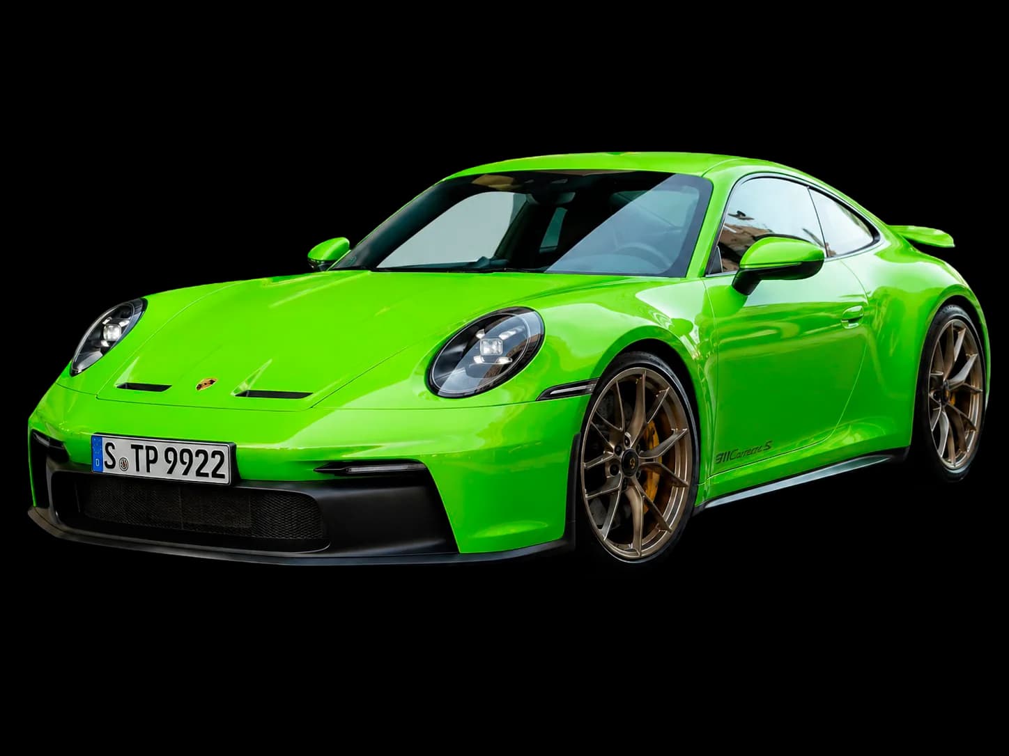 Porsche after vinyl color change, finished result
