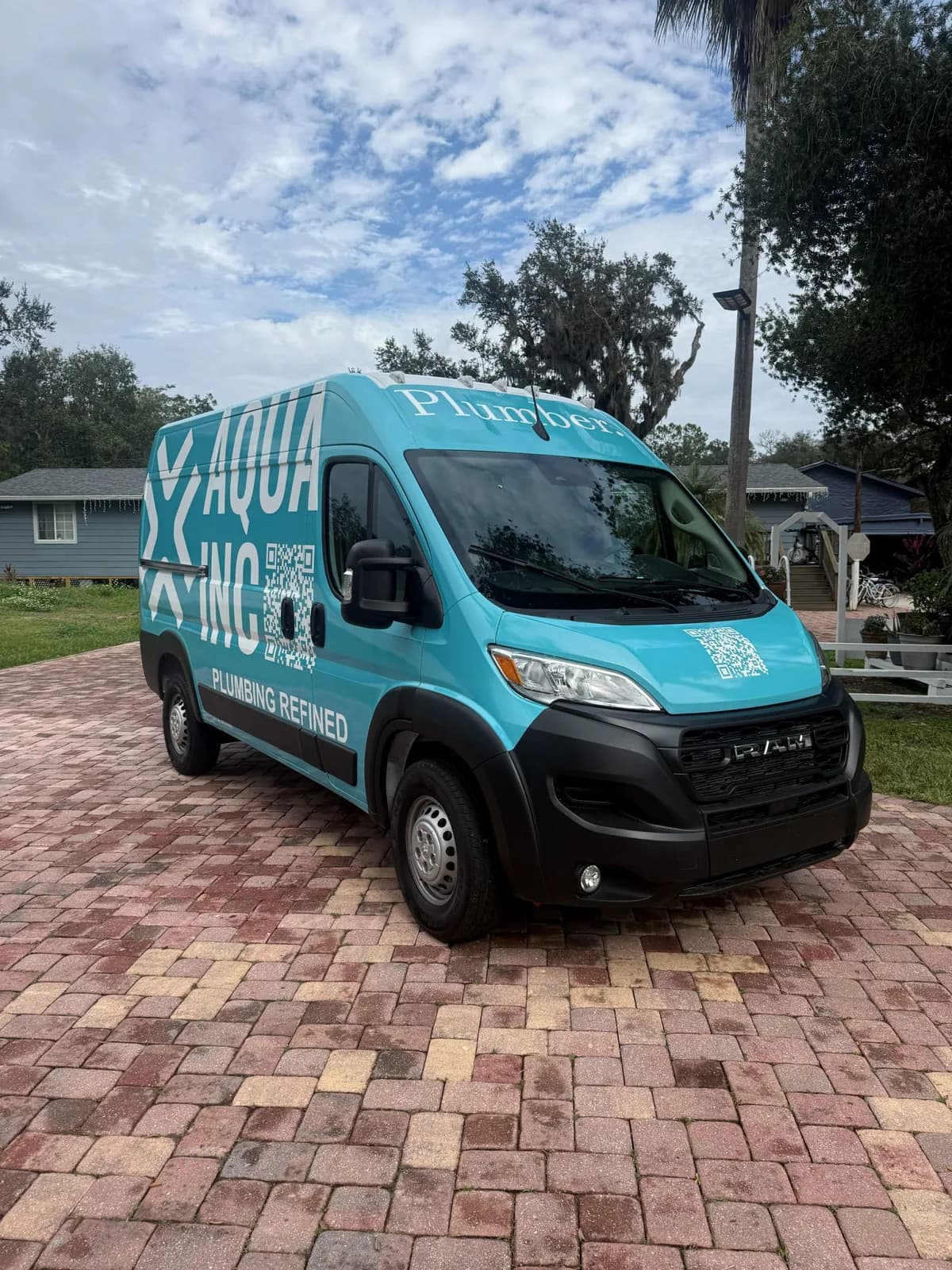 Full wrap on a plumbing company van